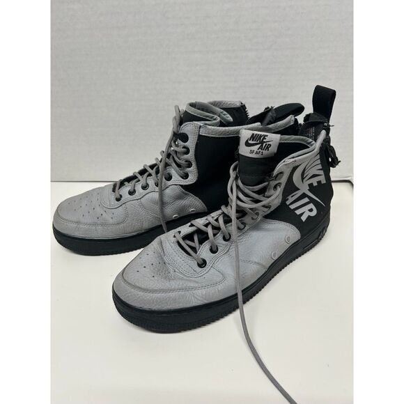 Size 11 - Nike SF Air Force 1 Mid Wolf Grey Sneakers Shoes - Picture 3 of 5